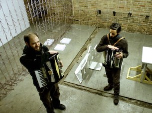 Since its foundation in 2009, Chicago-based Noé Cuéllar & Joseph Kramer have departed from bellows and electronics to create original compositions, installations, discography, instruments, arrangements for performance, software, and sculptural objects.